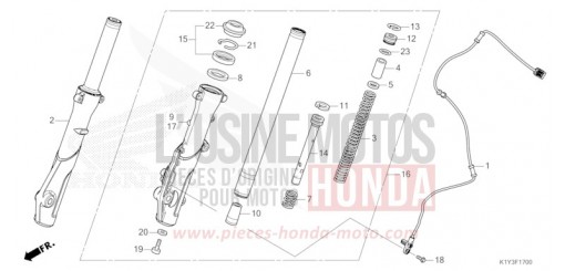 FRONT FORK WW125AM de 2021